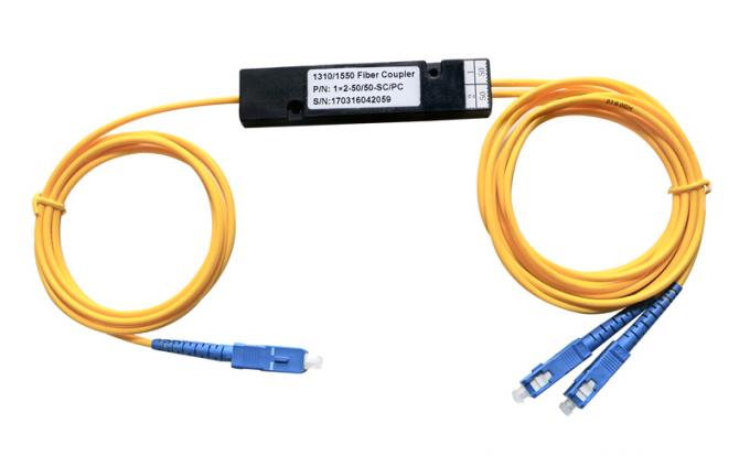2.0mm SM FBT Coupler Single Mode 1×2 Fused Fiber Optic Splitter with SC/UPC connector