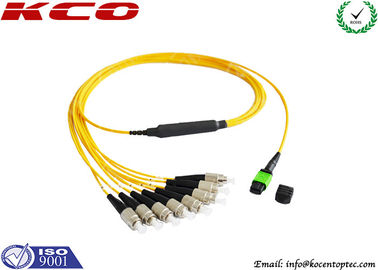 FTTA OM3 3.0mm MPO MTP Patch Cord to 8 Fibers FC UPC MPO MTP Fiber Trunk Cable