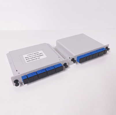 Single Mode SM G657A 1x8 PLC Fiber Optic Splitter with Low Insertion Loss and Good Channel Uniformity for FTTX Deployment