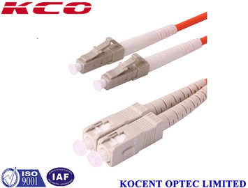 Duplex LC/UPC-SC/UPC Fiber Optic Patch Cord with 3.0mm Diameter and 62.5/125 Core for High Density Data Centers