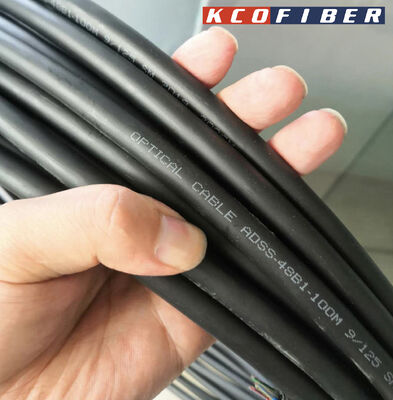 200M Span OM4 Multimode Single Sheath ADSS Optical Fiber Cable All-Dielectric Self-Supporting Aerial Fiber Optic Cable