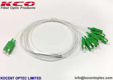 Mini Tube 2*8 Fiber Optic Splitter PLC Splitter with 1.0m 1.5m Length SC/APC LC/APC Connectors