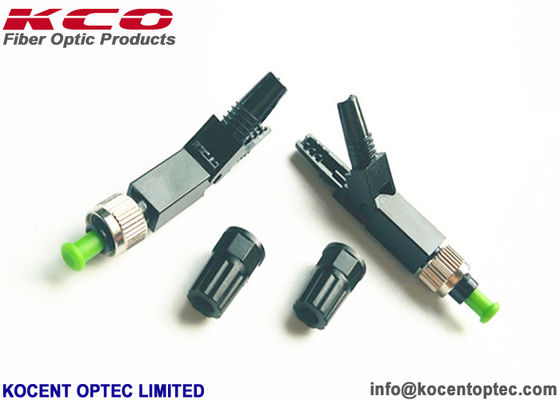 FC APC Single Mode Fiber Optic Fast Connector FTTH Quick Assembly Connector for Field Installation