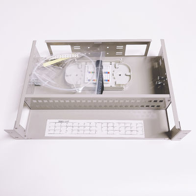 กล่องแผงแพทช์ไฟเบอร์ FTTH 19 นิ้ว 2U 48 พอร์ต SC Simplex LC Duplex