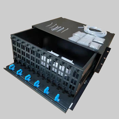 4U Drawer Type 96 Ports Rack Mount Patch Panel กล่องเลิกจ้างไฟเบอร์ออปติก FTTH