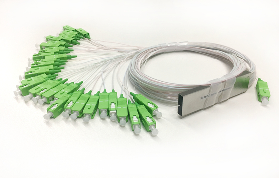Mini Steel Tube 1x32 PLC Optical Splitter with 0.9mm LSZH G.657A1 Fiber for FTTH Networks