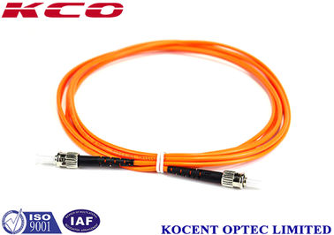 OM2 PVC LSZH 2.0m ST สายพับไฟเบอร์ออปติก MM ST UPC 2.0mm ซิมเพล็กซ์ ดับเพล็กซ์