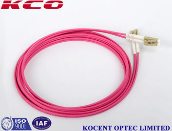 LC/PC Duplex 3.0mm Diameter OM4 50/125 Fiber Optic Patch Cable for 10G Transmission