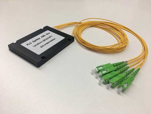 ABS Box Type Fiber Optic Splitter PLC 1*4 1x4 1:4 SCAPC connector 1.0mm 1.0m SM G657A1
