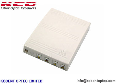 4 Port 4 Core Indoor Fiber Optic Termination Box with ABS+PC Material for FTTx Network System