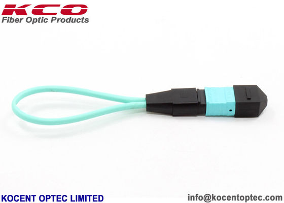 OM3 OM4 LSZH Mini MPO MTP Loop Back Patch Cord for 40G 100G Fiber Testing