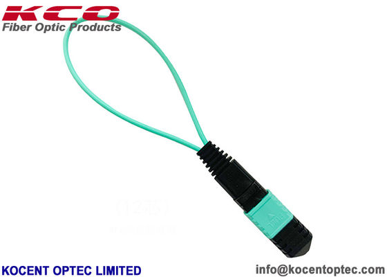 OM3 OM4 LSZH Mini MPO MTP Loop Back Patch Cord for 40G 100G Fiber Testing