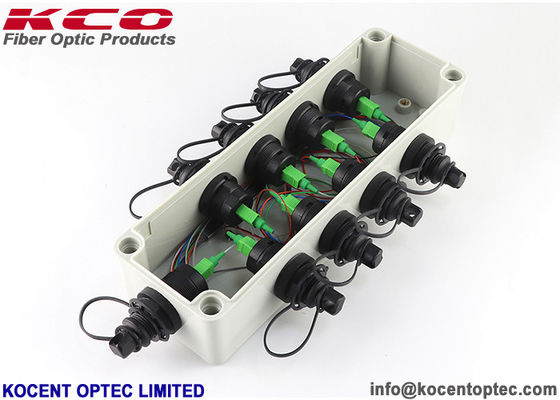 FTTH FTTA Outdoor Waterproof SC APC Adapter สายไฟเบอร์ออปติก สปไลซ์ปิด 1 * 8 แบ่ง
