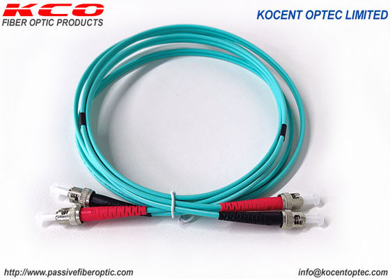 อารามิด พีวีซี LSZH MM สายพับไฟเบอร์ออปติก ST SC LC FC OM3 OM4 มัลติโมด 10G ดับเพล็ก