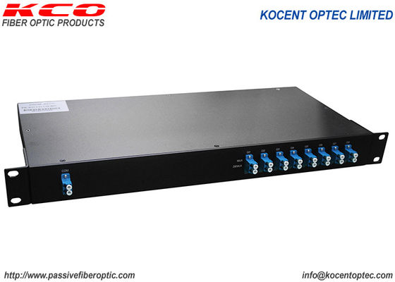 8CH CWDM 1U 19 '' แผงแพทช์ติดตั้งบนแร็ค LC UPC 3G 4G 5G เทเลคอมทาวเวอร์