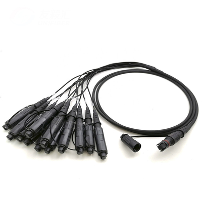 CPRI MPO MTP Outdoor 12 Core Optical Fiber Patch Cord สําหรับหอคอยโทรคมนาคม กองทัพยุทธศาสตร์